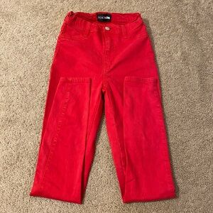 Fashion Nova Red Skinny Jeans
